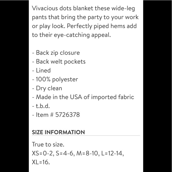 🛍2 for $25🛍 NWT Willow & Clay Polka Dot Pants - Picture 3 of 8